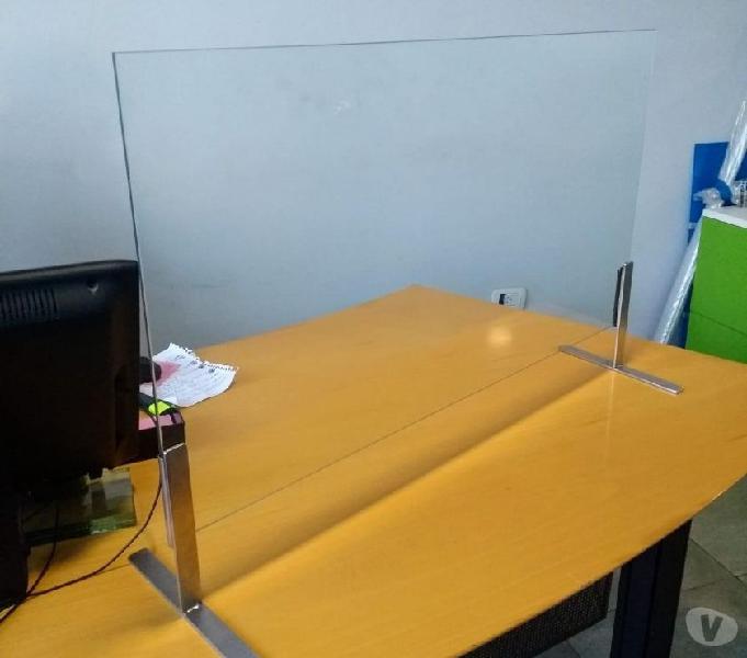Vidrio separador para mostrador escritorio distancia social
