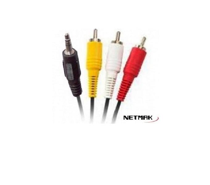 Cable Adaptador Plug 3.5 A 3 Rca Hembra