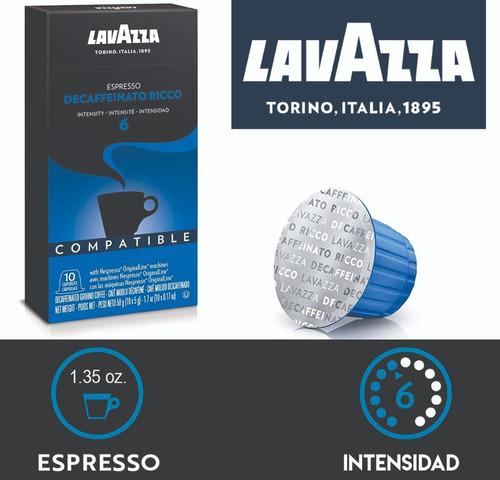 Café Descafeinado Lavazza Compatible Nespresso X 10
