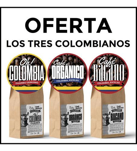 Cafe Colombiano, Son Tres 1/4 Kilos, Tres Variedades