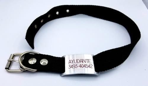 Chapita Pasador Con Collar De 3cm De Ancho Negro