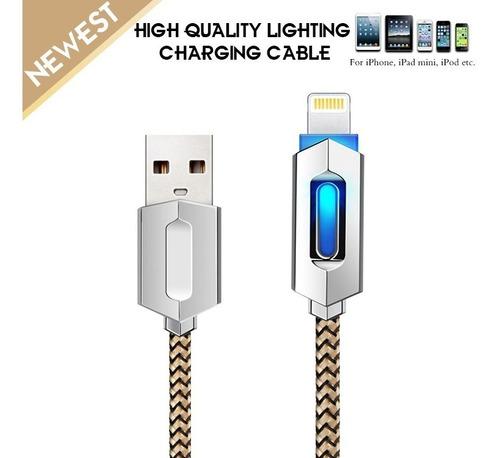 Cable Apple iPhone Lighting Reforzado Con Luz De Carga