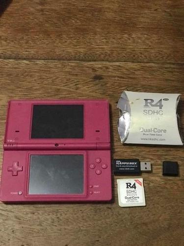 Nintendo Dsi Color Rosa En Perfecto Estado + Tarjeta R4