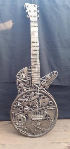 Escultura En Hierro.guitarra Tamaño Real