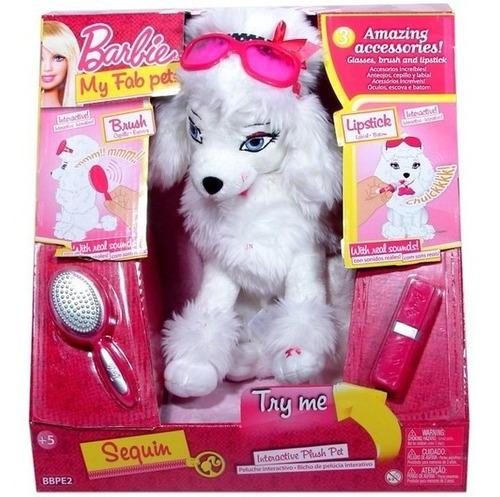Mascota Perro Sequin Barbie Interactivo Sonidos Accesorios
