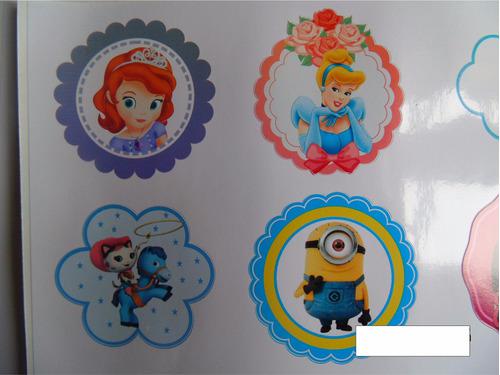 50 Stickers De 3.5cm Vinilo Lavable Adhesivo