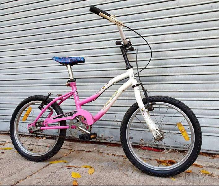 Bicicleta Niños Niñas Rodado 16 Rosa Y Blanca Buen Estado.