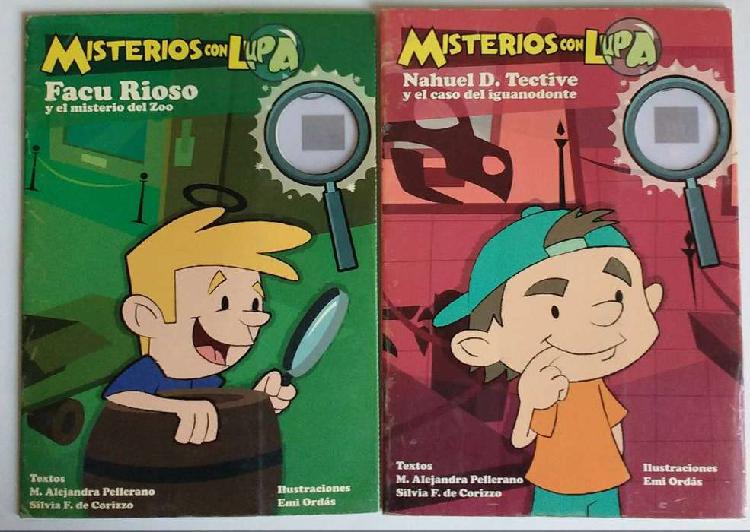 Lote 2 libros sin uso - Misterios con lupa - matematica