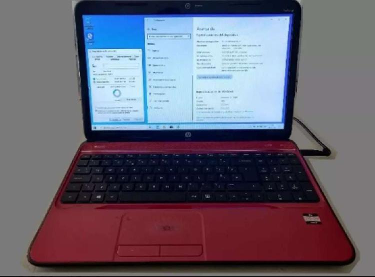 Notenook Hp pavilion roja. Amd 1.7 ghz.Windows 10 home 64