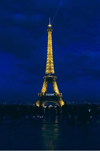 Blue Eiffel (marco Blanco Mate Con Vidrio)