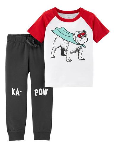 Carters Set 2 Piezas Remera Superhéroe Y Jogging Bebé