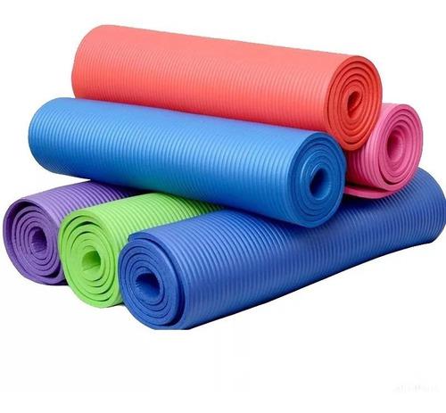 Colchoneta Mat Yoga Fitness Pilates 5mm + Bolso Enrollable