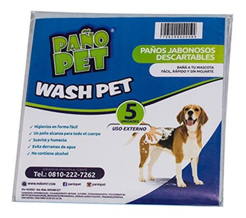 Paños Perros Baño Seco Jabonosos Paño Pet Wash 5 Unidades