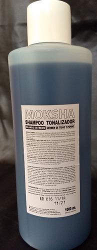 Shampoo Tonalizador Blanco Moksha X 1 Litro