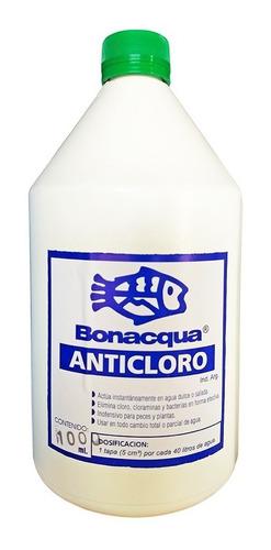Anticloro Bonacqua 125ml Elimina Cloro Agua Pecera Acuario