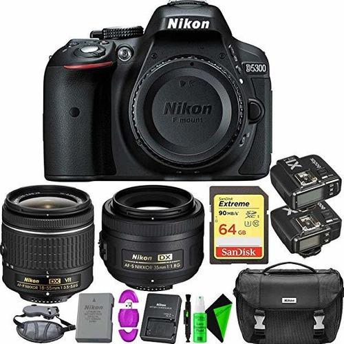 Camara Nikon D5300 Dslr Af-p 18-55mm Lente Kit Black + Nik