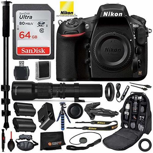 Camara Nikon D810 Dslr 1542 500mm Telephoto Lente Y T Moun