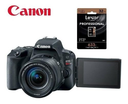 Canon Eos Rebel Sl2 Kit C/ Lente 18-55+lexar Pro 32gb