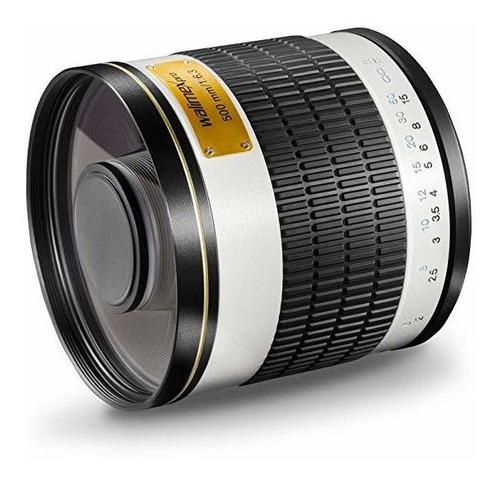 Lente Walimex Pro 500 6.3 Dslr Mirror Nikon F White ®