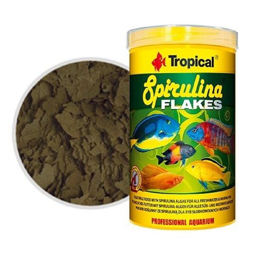 Tropical Alimento Spirulina Flakes Peces Escamas 50g Acuario