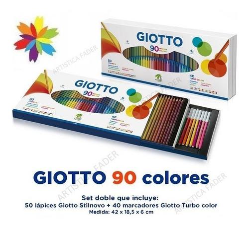Caja Set Giotto X 90 50 Lapices + 40 Marcadores Barrio Nort