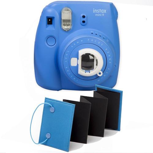 Camara Fujifilm Instax Mini 9 Azul Cobalto Album Acordeon