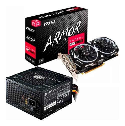 Combo Placa Video Rx 570 4gb Msi Oc + Fuente 400w Mexx 3