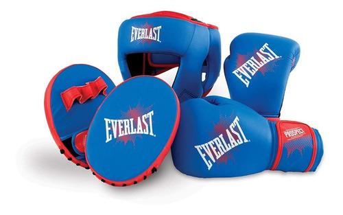 Kit Boxeo Infantil Juvenil Everlast Cabezal Guantes Foco