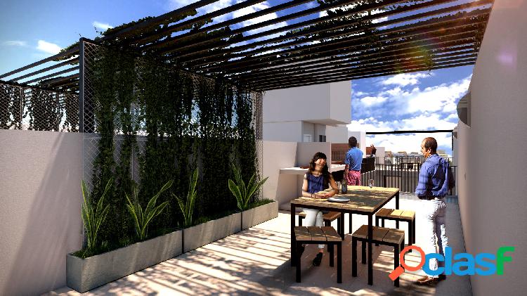 MONOAMBIENTE CON BALCON Y TERRAZA PRIVADA CON PARRILLERO -