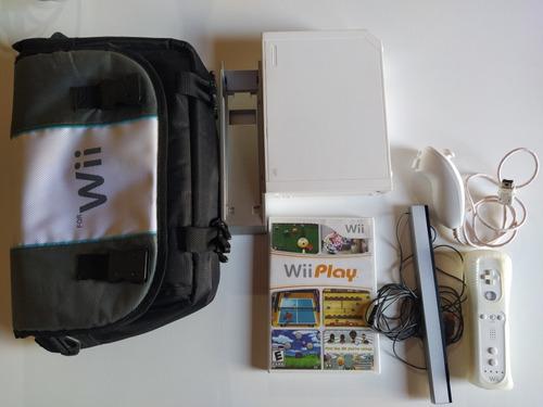 Nintendo Wii Blanca 110v Con Bolso + Controles + Juego