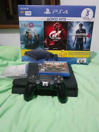 Ps4 Slim 1tb +1 Joystick + 2 Juegos