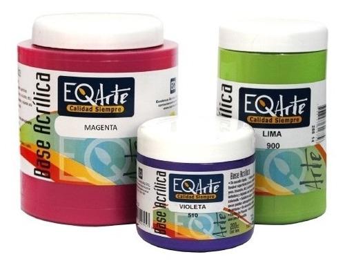 Set Artistico Eqarte 6 Potes De Base Acrilica De 900cc Acril