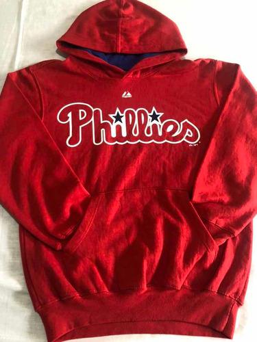 Buzo Canguro Mlb Majestic Usa P. Phillies Talle L 10/12