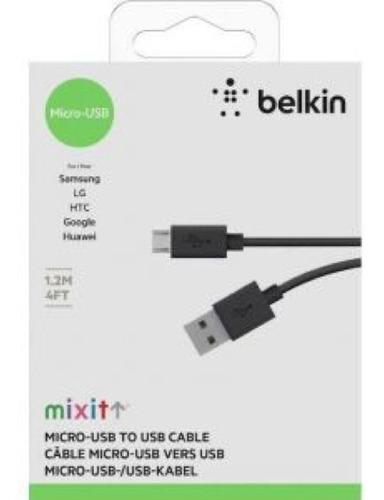 Cable Belkin Micro Usb Mixit Black 1.2m 100% Original