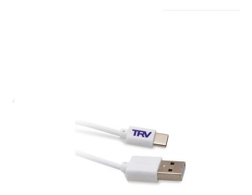 Cable Usb Type-c 1 Metro Blanco Trv 3a Premium Carga Rapida