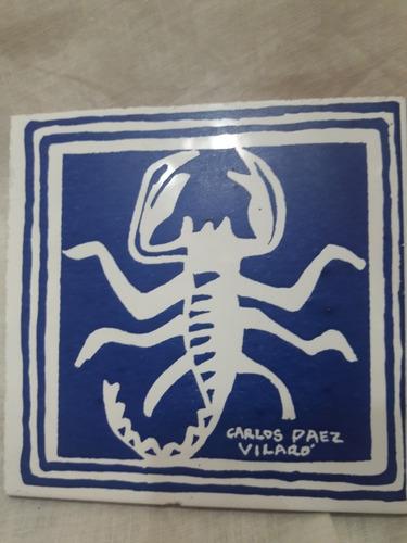 Carlos Paez Vilaro Azulejo Ceramica Zodiaco Escorpio