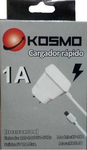 Cargador Para Celular/tablet Kosmo De Pared Rápido 1 Amp