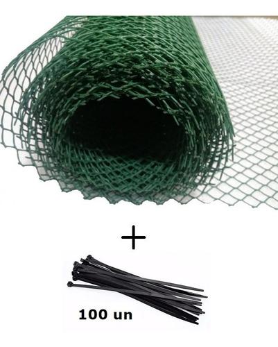 Cerramiento Tejido Malla Plástica Romboidal Rollo 1,2m X 5m