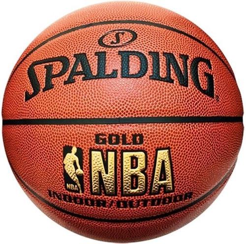 Pelota Basquet Spalding Nba Gold N7 Cuero Profesional Cuotas