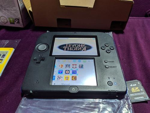 Consola Portátil Nintendo 2ds Cómo Nueva!! Azul Y Negro