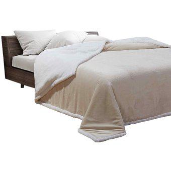 Edredon Soft Con Corderito Liso 2 1/2 Plazas Queen Size