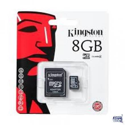 MEMORIA MICRO SD 8 GB KINGSTON + ADAPTADOR SD!!