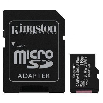 Memoria Micro SD HC 16GB Clase 10 Kingston Con Adaptador