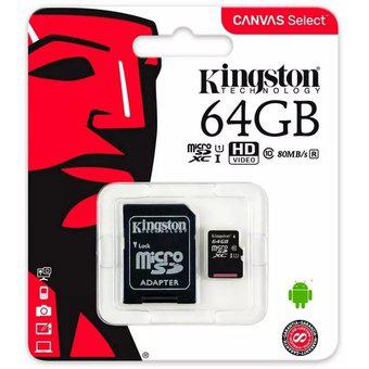 Memoria Micro Sd Kingston 64gb Canvas Select