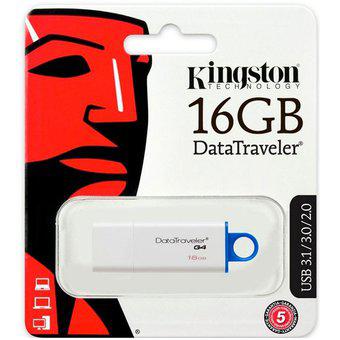 Pendrive 16GB Kingston 3.0 DTIG4 Blanco