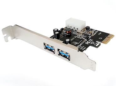 Placa PCIe a 2 puertos USB 3.0 con molex 4 pin - Computer