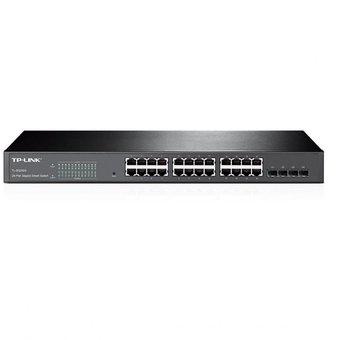 Switch 24 Puertos Tp-link Tl-sg2424 Gigabit Vlan 4 Sfp Combo