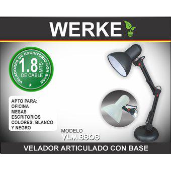 Velador Articulado C/Base - Blanco VLM 8808