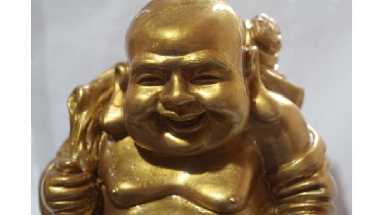 Buda dorado de yeso grande, 23 cm, $ 150