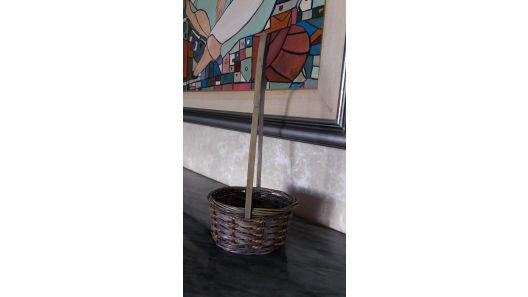 CANASTA MIMBRE ALTO MANIJA 31 CM ALTO BASE 7 CM DIAMETRO 13